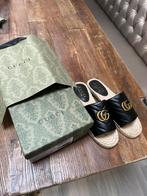 Gucci slippers sandalen maat 38 nieuw zwart espadrilles, Nieuw, Slippers, Ophalen of Verzenden, Zwart