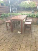Hoge tafel met 6 krukken., Huis en Inrichting, Tafels | Statafels, Ophalen, Gebruikt
