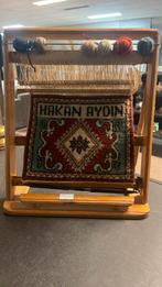 Turkse jaren 1960 klein tafelblad weefgetouw tapijt, Ophalen of Verzenden, Minder dan 50 cm, Minder dan 100 cm