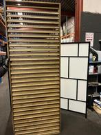 Roomdivider / kamerscherm hardhout 244x90cm, schuine latten, Onbekend, Nieuw, Ophalen of Verzenden, Onbekend