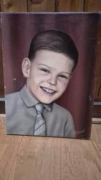 Antiek portret schilderij met lijst, Ophalen of Verzenden