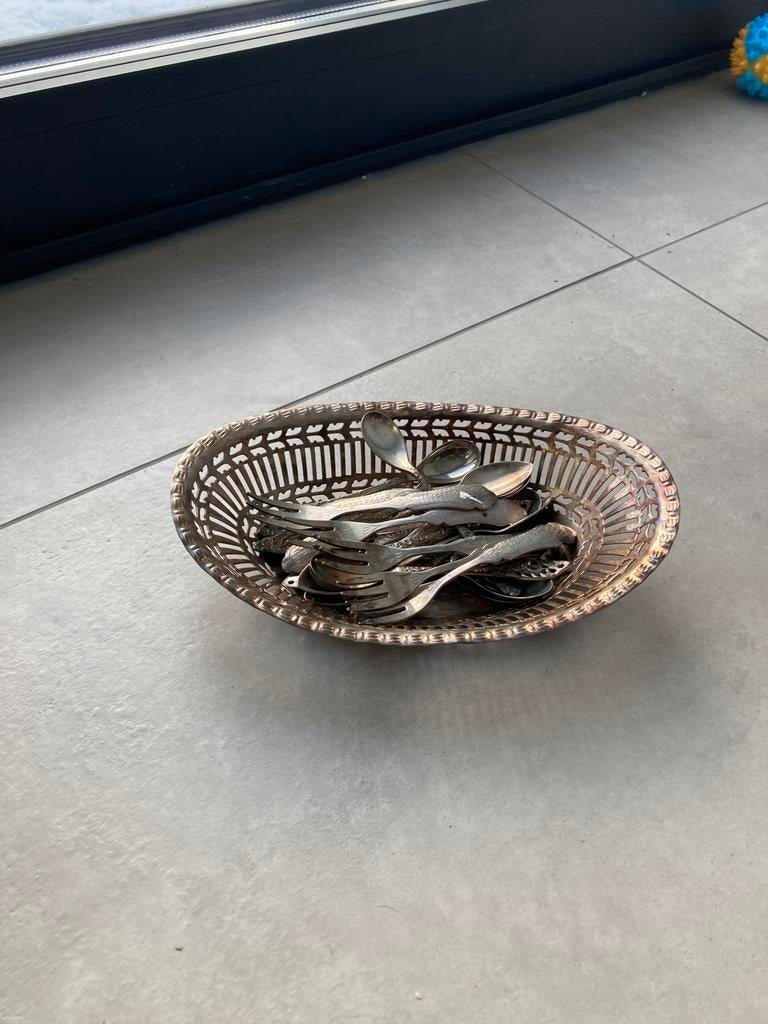 Bestek mantje, Antiek en Kunst, Antiek | Goud en Zilver, Ophalen of Verzenden