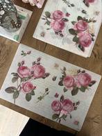 IKEA Bloemen Placemats Set van 4 - Vintage Rozenontwerp, Ophalen of Verzenden, Zo goed als nieuw, Overige merken