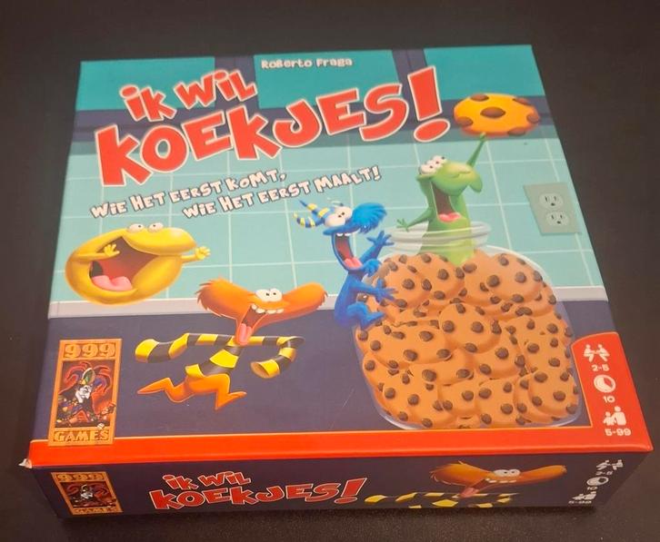 Ik wil koekjes!, Hobby en Vrije tijd, Gezelschapsspellen | Overige, Zo goed als nieuw, Een of twee spelers, Drie of vier spelers