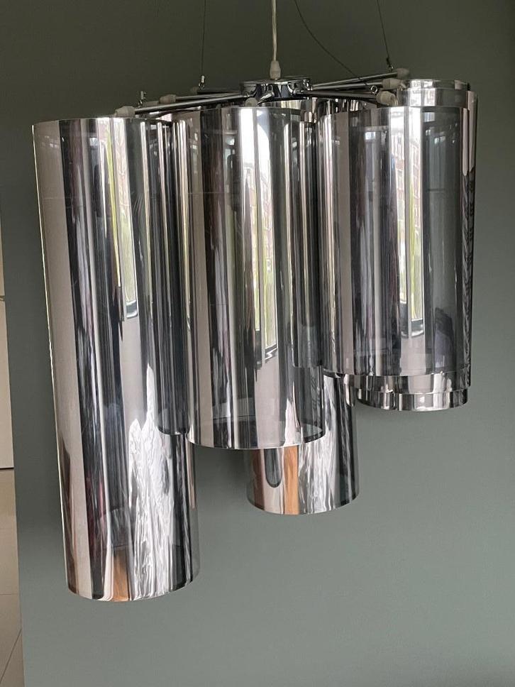 Super gave grote hanglamp, Huis en Inrichting, Lampen | Hanglampen, Zo goed als nieuw, 50 tot 75 cm, Kunststof, Metaal, Ophalen