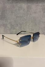 Cartier zonnebril/sierbril met diamondcut, Overige merken, Zonnebril, Blauw, Ophalen of Verzenden