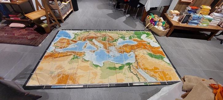 Kaart middellandse zee gebied (wd30), Boeken, Atlassen en Landkaarten, Zo goed als nieuw, Landkaart, Overige gebieden, 2000 tot heden