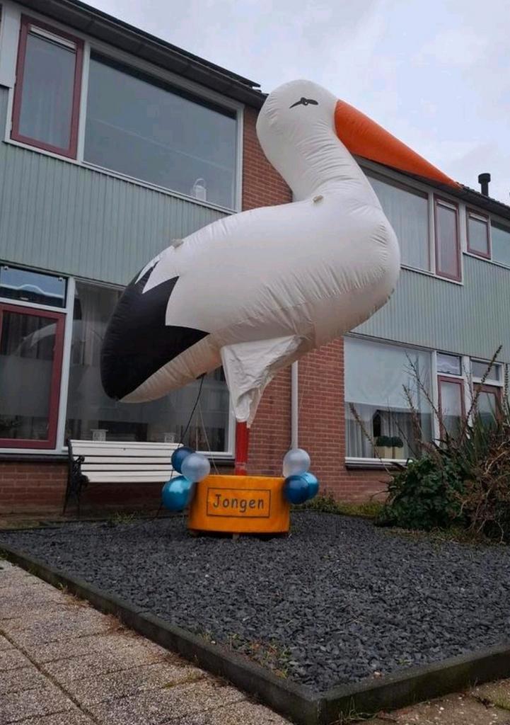 Ooievaar 4 meter - Te Huur!, Kinderen en Baby's, Kraamcadeaus en Geboorteborden, Ophalen