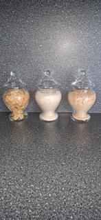 3 Glazen Potten met Deksel, Ophalen of Verzenden