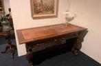 Antiek notaris tafel bureau met leren inleg Tafelburau, Ophalen, Gebruikt, Westeinde 326 7671CM Vriezenveen, Info@jansenantiek.nl