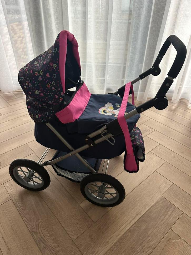 Poppen kinderwagen met draagtas, Kinderen en Baby's, Speelgoed | Poppen, Zo goed als nieuw, Babypop, Ophalen
