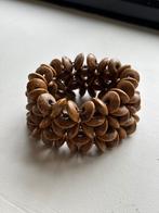 Armband met houten kralen, Ophalen of Verzenden, Bruin, Hout