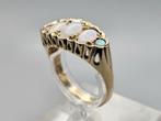 Gouden Vintage ring met edelsteen opaal. 2025/340., Ophalen of Verzenden, Goud, Ring, Met edelsteen