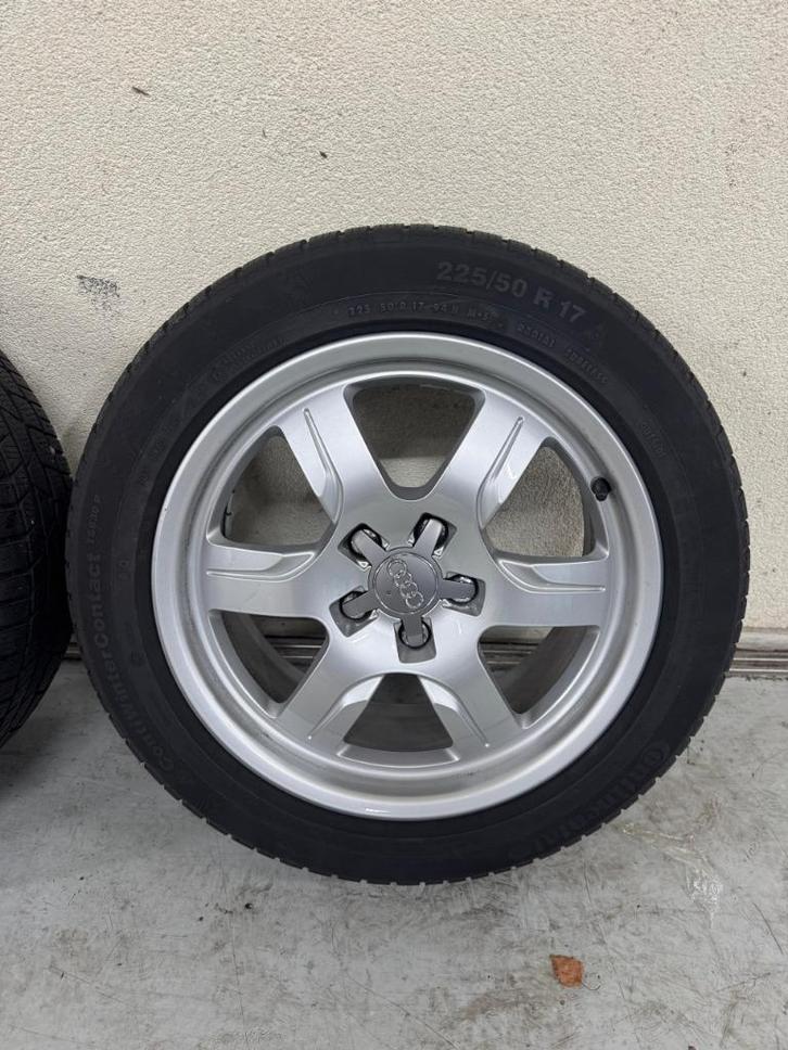 Audi A5 winterset 225/50/R17’’inch 5x112 Conti/Pirelli.3/5mm, Auto-onderdelen, Banden en Velgen, Banden en Velgen, Winterbanden