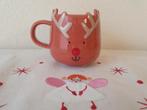 Hema rendier mok beker soepkom warme choco Kerstmis, Overige typen, Ophalen of Verzenden, Zo goed als nieuw, Overige stijlen