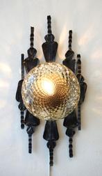 Vintage brutalist wandlamp 1 van 4 Murano 60's Zweeds design, Ophalen of Verzenden, Gebruikt, Glas, Brutalist industrieel Midcentury modern design vintage