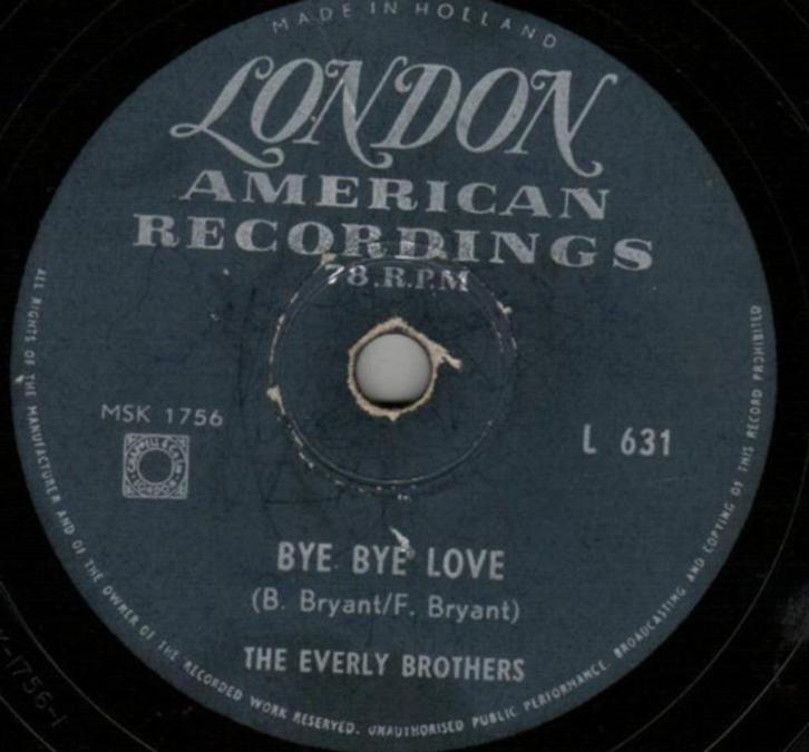 Everly Brothers - Bye Bye Love / I Wonder If I Care As Much, Cd's en Dvd's, Vinyl | Overige Vinyl, Gebruikt, 10 inch, Ophalen of Verzenden