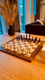 Vintage Wedstrijd Schaakbord 41cm | Verzwaarde schaakstukken, Reisspel, Een of twee spelers, Ophalen of Verzenden, Vintage Chess Gam