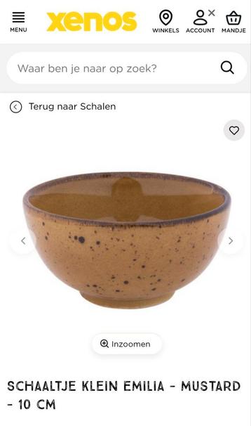 Te koop gevraagd: schaaltjes Xenos Emilia 10 cm beschikbaar voor biedingen