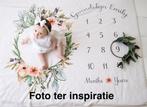 Baby Milestone Deken met Bloemen Design - Nieuw, Ophalen of Verzenden, Nieuw, Overige typen