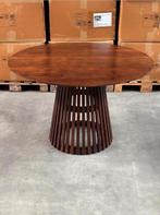 Prachtige ronde eettafel acacia hout zgan, Ophalen, Minder dan 50 cm, 100 tot 150 cm, Rond