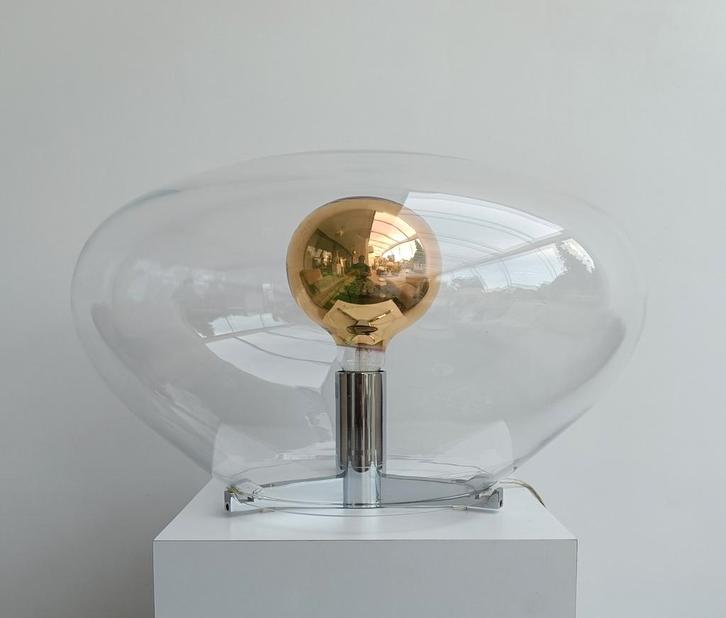 Lirio tafellamp, Huis en Inrichting, Lampen | Tafellampen, Zo goed als nieuw, Minder dan 50 cm, Glas, Metaal, Ophalen