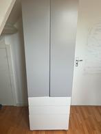 Kleding kast SMÅSTAD / PLATSA - grijs/wit, Ophalen, Met hangruimte, 50 tot 100 cm, Zo goed als nieuw