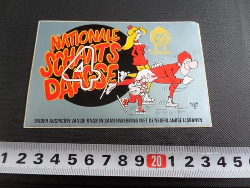 stickers strip Rob Gorter Nationale schaats 4 daagse KNSB, Hobby en Vrije tijd, Stickers en Plaatjes, Nieuw, Meerdere stickers