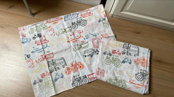 1-persoons voertuigen dekbedovertrekset, Kinderen en Baby's, Kinderkamer | Beddengoed, Zo goed als nieuw, Dekbedovertrek, Overige kleuren