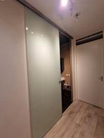 Luxe glazen schuifdeur in nieuwstaat, Doe-het-zelf en Verbouw, Deuren en Horren, Ophalen, 80 tot 100 cm, 215 cm of meer, Binnendeur
