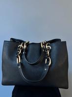 MICHAEL KORS ZWART LEER HANDTAS HAND TAS GOUDEN HARDWARE, Sieraden, Tassen en Uiterlijk, Tassen | Damestassen, Ophalen of Verzenden