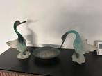 3 delig murano glas set cenedese 2 zwanen met schaal scavo, Ophalen of Verzenden