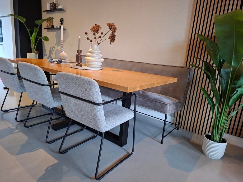 Set 3 Eetkamerstoelen Eleonora, Ophalen, Zo goed als nieuw, Rechthoekig, 50 tot 100 cm