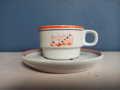 Kop en schotel O Batel - boot - scheepvaart, Huis en Inrichting, Keuken | Servies, Kop(pen) en/of Schotel(s), Overige stijlen