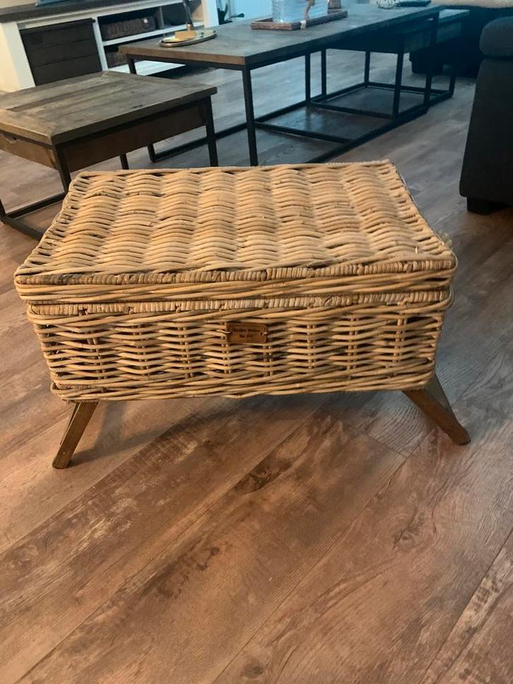 Riviera Maison Rustig Rattan Storage Basket Tray, Huis en Inrichting, Woonaccessoires | Dienbladen, Zo goed als nieuw, Overige materialen
