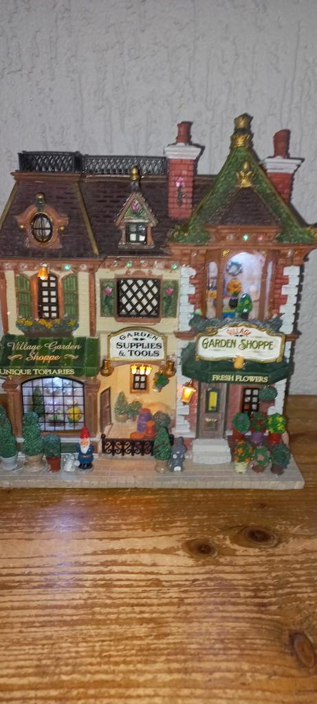 Garden shoppe lemax kerstdorp kersthuisje façade zeldzaam!, Diversen, Kerst, Ophalen of Verzenden