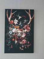 Canvas wanddecoratie / schilderij hert Posterjunky, Antiek en Kunst, Ophalen of Verzenden