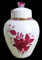 Herend gemberpot met een gave rozenknop  "Apponyi Purple", Ophalen of Verzenden