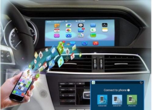 Navigatie mercedes w204 c klasse carkit android 13 carplay, Auto diversen, Autoradio's, Nieuw, Ophalen of Verzenden