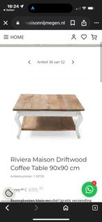 Riviera Maison Driftwood Koffietafel 90x90 cm, Ophalen, Gebruikt, Vierkant, 50 tot 100 cm