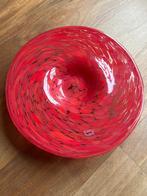 Fidrio Holland schaal rood, Ophalen, Gebruikt, Glas, Minder dan 50 cm