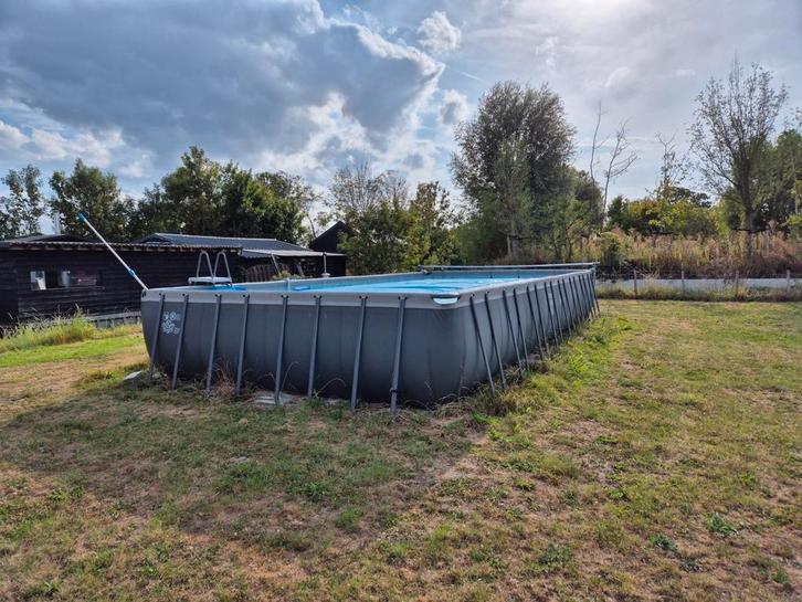 Vol opties Intex zwembad - 975 x 488 x 132 cm - met zan, Tuin en Terras, Zwembaden, 120 cm of meer, 400 cm of meer, Rechthoekig