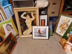 Partij schilderijen en tekeningen - 24 stuks, Ophalen