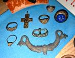 Lot div.Romeins Romeinse items zilveren ring aplique munten., Verzenden