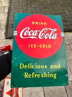 Coca-Cola reclamebord metaal, Ophalen of Verzenden, Reclamebord