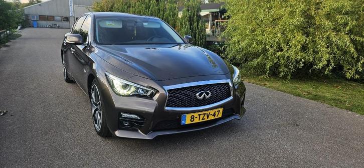 Infiniti Q50 3.5 Hybrid AWD 2014 Bruin, Auto's, Infiniti, Particulier, Q50, ABS, Achteruitrijcamera, Adaptieve lichten, Adaptive Cruise Control