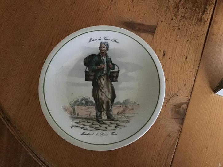6 Vintage Bordjes 'Metiers de Viennes Paris' 18cm, Antiek en Kunst, Antiek | Schalen, Ophalen of Verzenden
