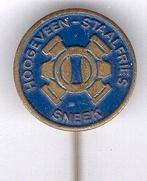 Hoogeveen Staalfries Sneek blauw op koper speldje ( F_041 ), Verzenden, Nieuw, Transport, Speldje of Pin