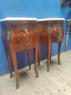 Antieke Franse nachtkastjes Lodewijk XV stijl, Antiek en Kunst, Ophalen