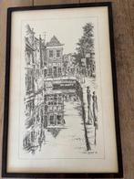 Litho van oud Gouda, Antiek en Kunst, Kunst | Litho's en Zeefdrukken, Ophalen